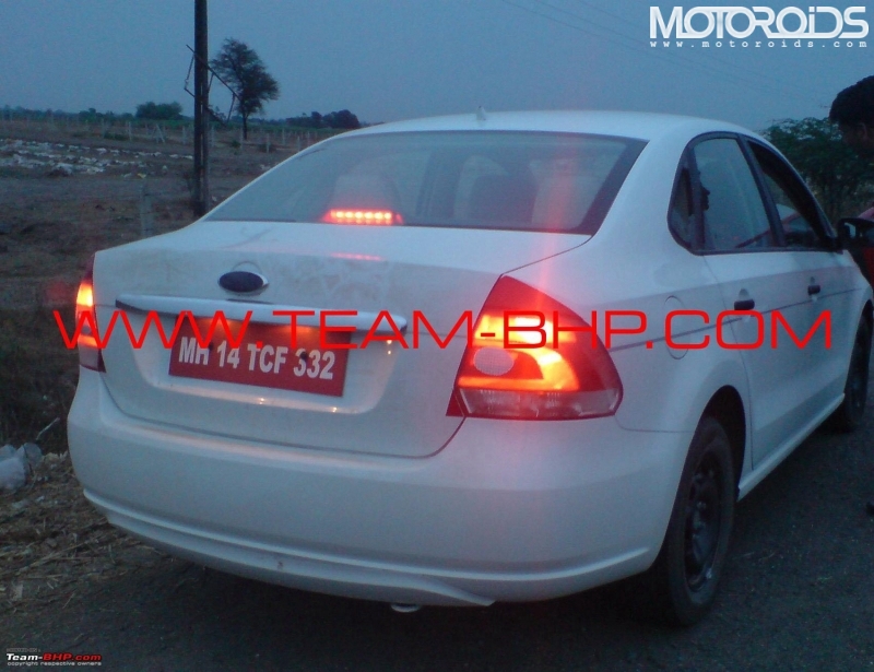 Volkswagen Polo sedan caught on test in India