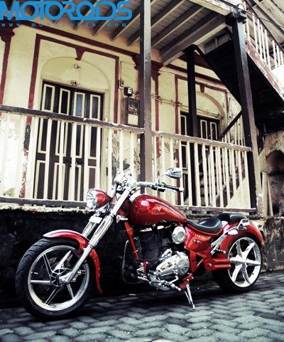 vardenchi custom chopper based on a royal enfield motorcycle