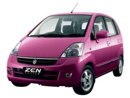 2009 Maruti Suzuki Zen Estilo Pink A Dutch research shows that pink coloured cars are not stolen at all as compared to white, black, grey of blue coloured cars