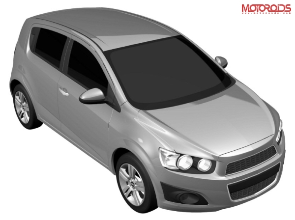 2011 Chevrolet Aveo U-VA Front Top three quarter Rendered images and details on launch date, pricing and availability of the 2011 Aveo U-VA and Aveo sedan for India - www.motoroids.com