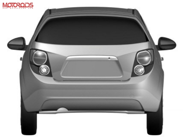 2011 Chevrolet Aveo U-VA Back / tailgate / taillights Rendered images and details on launch date, pricing and availability of the 2011 Aveo U-VA and Aveo sedan for India - www.motoroids.com