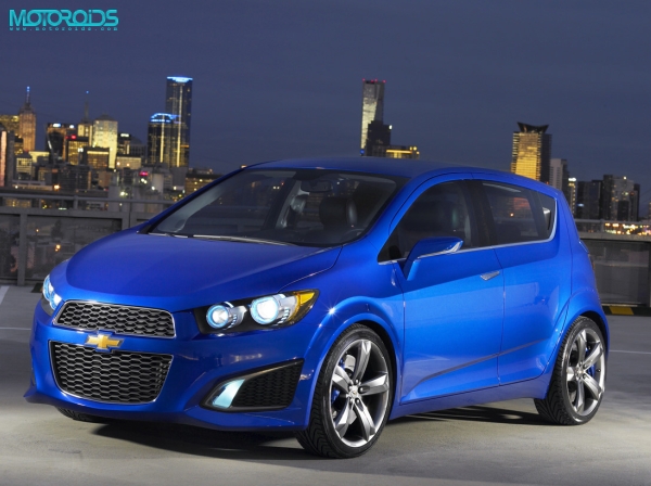 2011 Chevrolet Aveo U-VA Concept front three quarter Rendered images and details on launch date, pricing and availability of the 2011 Aveo U-VA and Aveo sedan for India - www.motoroids.com