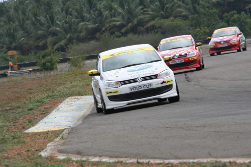 After the first race that took place in Pune, the 2nd race of the Volkswagen-JK Tyre Polo Cup 2010 takes place today at the Kari Motor Speedway, Coimbatore - www.motoroids.com