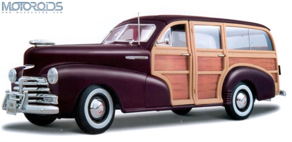 Chevrolet Woody Wagon Chevrolet shows a one-off Beat / Spark Woody art car which is inspired by the Woody Wagon and the surf board movement of the 50s/60s USA