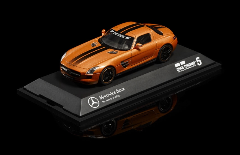 Small Gran Turismo 5 Signature Edition SLS AMG Scale Model Polyphony Digital's Gran Turismo 5 will be launched in 3 editions in November 2010 - a Standard Edition, a Collector's Edition and a Signature Edition. More details on Motoroids.com