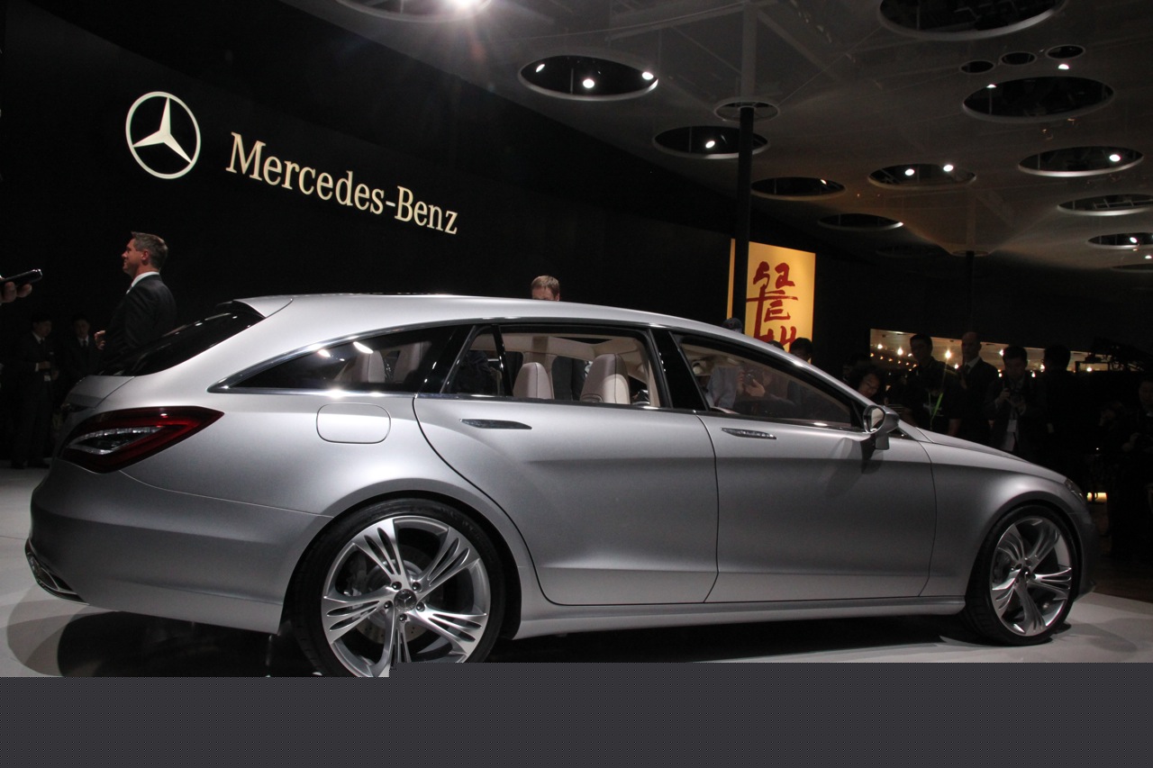 Mercedes Benz Shooting Brake Concept - Beijing Motor Show Mercedes Benz has announced that it will put the CLS Shooting Brake concept into production in 2012 from its plant in Sindelfingen. More details and images on Motoroids.com
