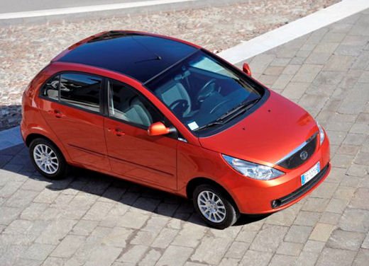 Tata Motors have introduced a Bi-Colour Indica Vista In Italy with a black coloured roof