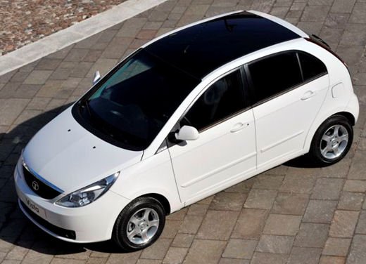 Tata Motors have introduced a Bi-Colour Indica Vista In Italy with a black coloured roof