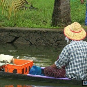 Fisherman on his rounds