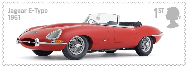 British Royal Mail Jaguar E-Type Postal Stamp