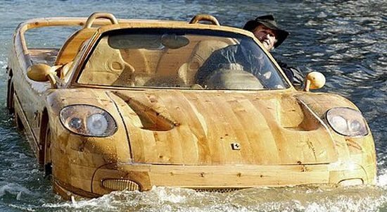 Ferrari F50 wooden boat by Livio-De-Marchi