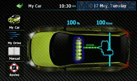 The control interface for the vehicle can be made available on any smartphone device