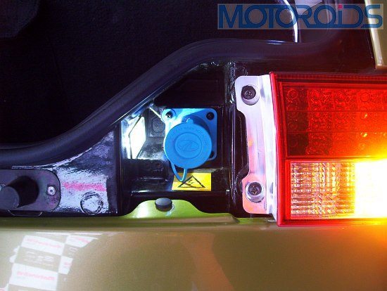 Mahindra e2o can be charged from any 15A power socket available in any home