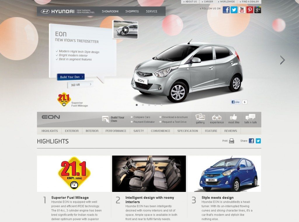 New Hyundai India Website