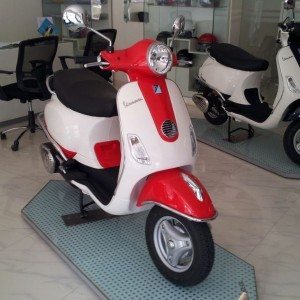 Two tone Vespa LX  Scooter