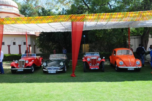 Vintage cars on display at th Vintage and Classic Car Rally