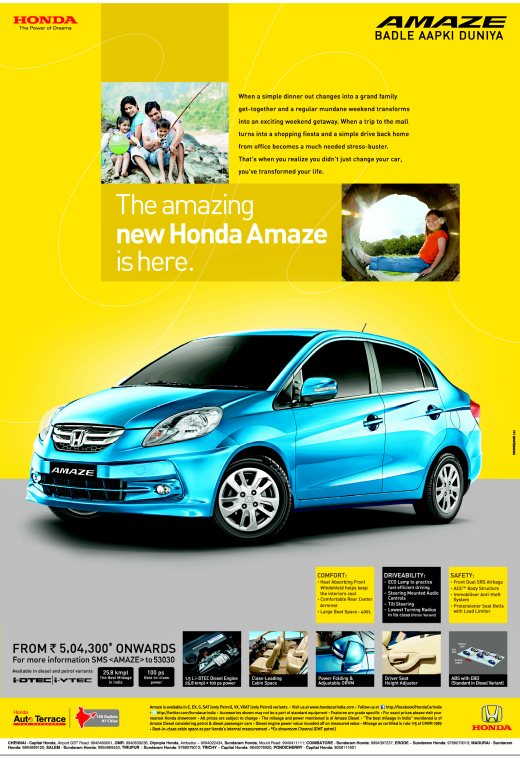 Honda-Amaze-bookings-advertisement