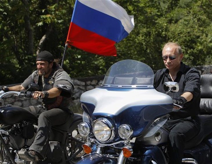 Vladimir Putin riding