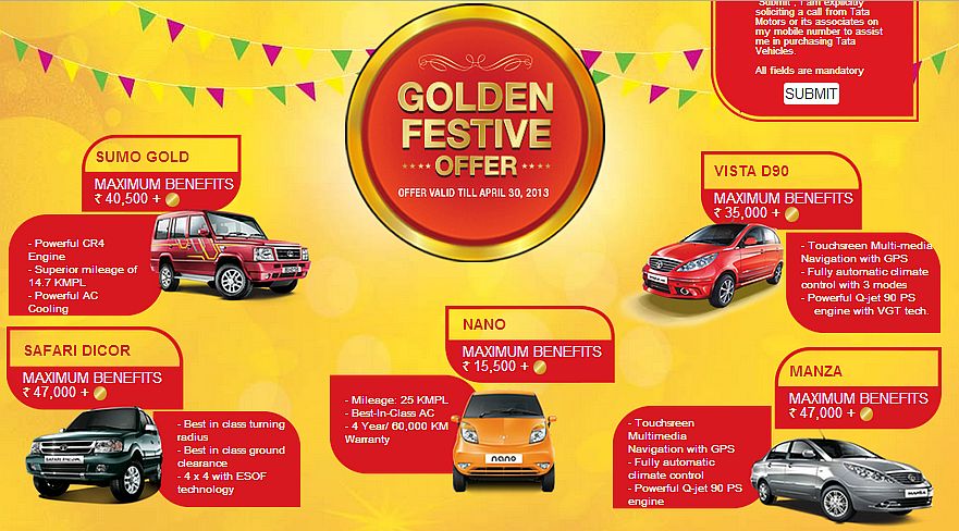 tata motors golden festive offer