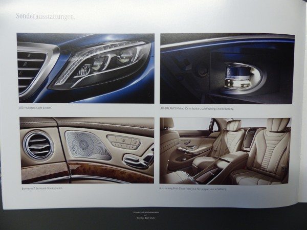 2014 Mercedes S Class Brochure Images 3
