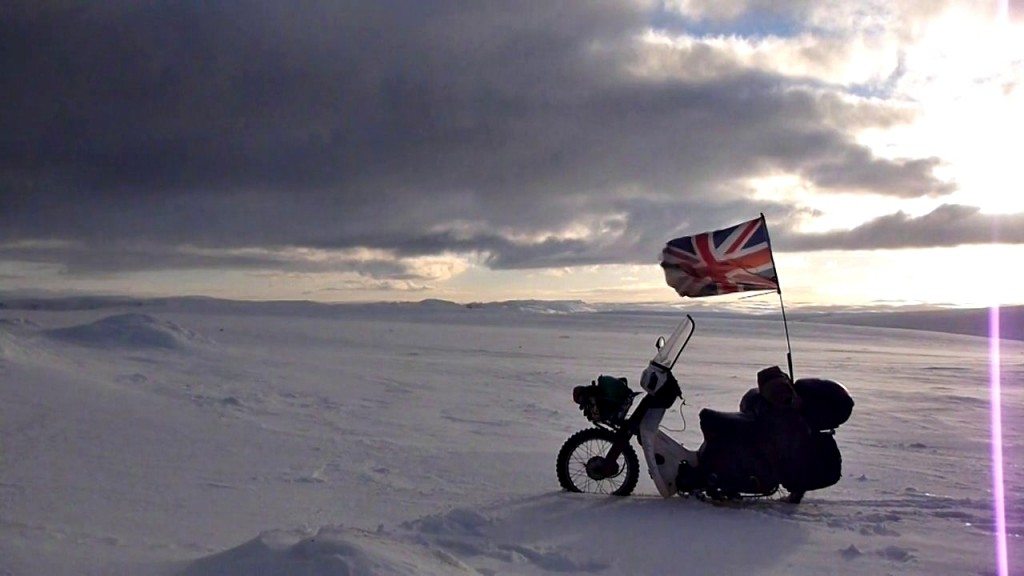 Arctic Circle on a Honda C90-2