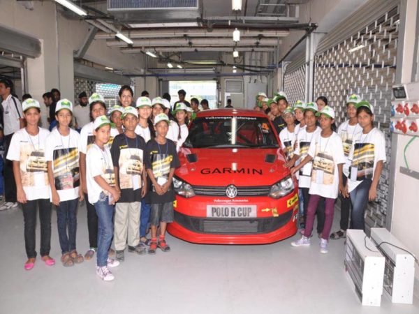 Children from the smile foundation visited the Buddh International Circuit and witnessed the pre-season testing of the Polo R Cup.