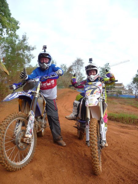 Charley Boorman and Kenneth San Andres at the FIM Asia MotocrossSupercross Challenge filming Freedom Riders Asia in Philippines