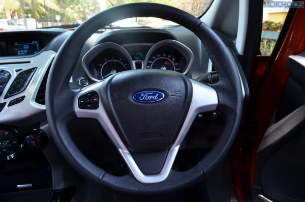 The steering is a tad on the lighter side and quite dead at the centre. No deal breaker but it doesn't offer the kind of feel that Ford cars are famous for