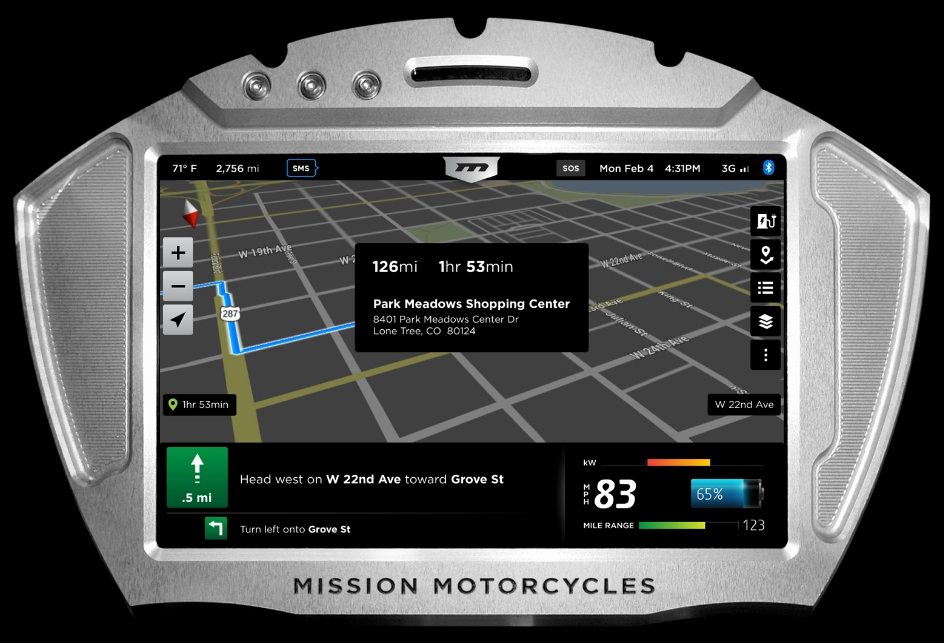 Mission Electric Superbike GPS