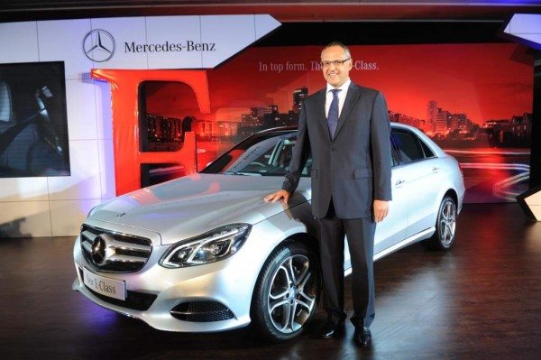 Mr. Eberhard Kern, MD& CEO Mercedez Benz India at the launch of new E Class