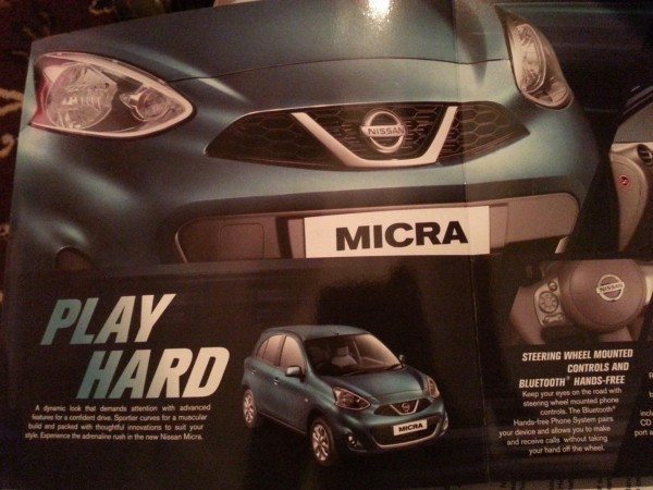 2013 Nissan Micra facelift launch brochure 1