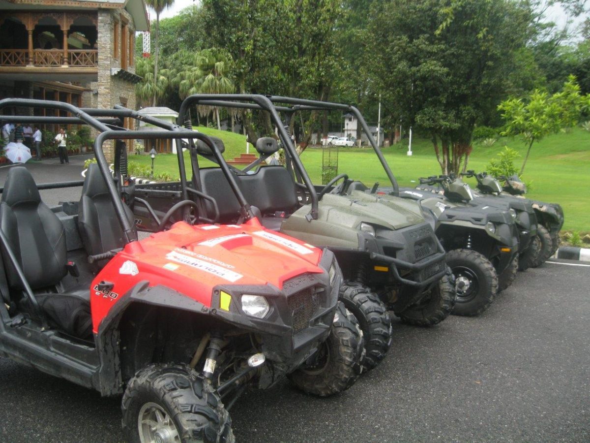 Polaris vehicles which were donated by Polaris to CM Uttrakhand at CMs residence
