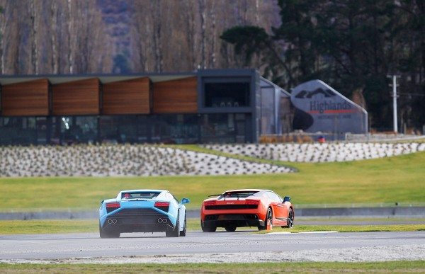 Test Driving the Gallardos Around the Circuit