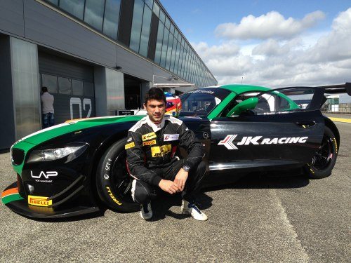 Armaan with Team India BMW Z4 GT