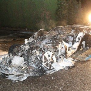 Jaguar F Type fire incident