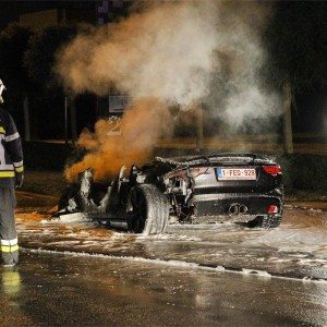 Jaguar F Type fire incident