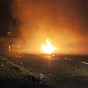 Jaguar F Type fire incident