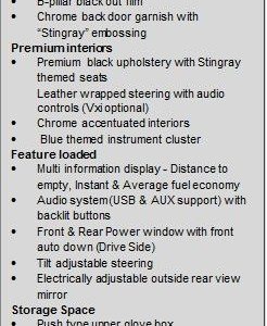 Maruti Stingray features