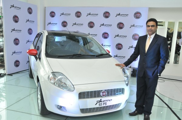 Mr.Nagesh Basavanahalli, President and Managing Director, Fiat Chrysler India Operations launches new Fiat Punto Sport 2013 in Bengaluru