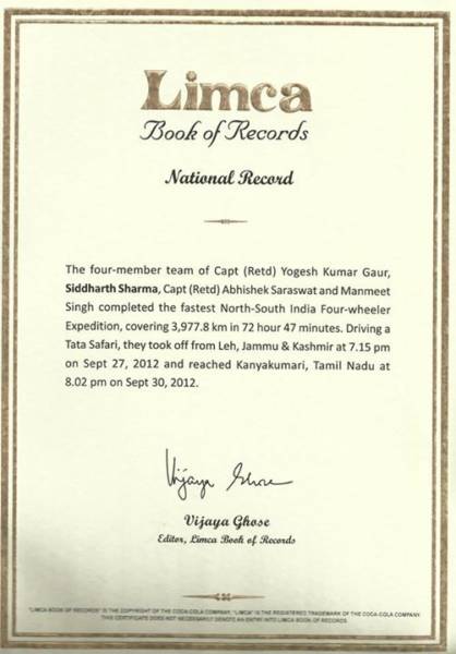 National Record   Certificate