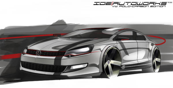 Final render of VW Polo Carbon Edition