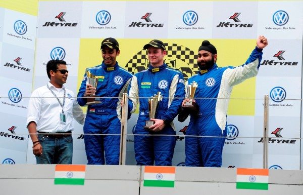 Winners of Race 1 of Round 3 of Polo R Cup 2013