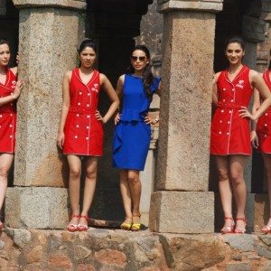 Airtel Grid Girls with Designer Mandira Wirk Kick Start F Fervour in Hauz Khas Fort in the Capital Today