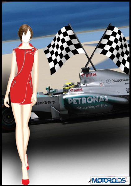 Indian F1 GP Grid girls Uniform (2)