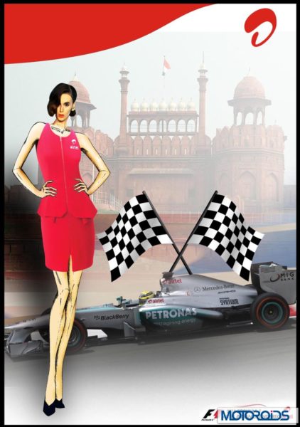 Indian F1 GP Grid girls Uniform