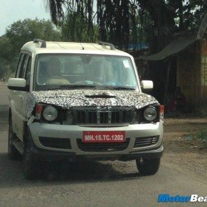 Mahindra Scorpio facelifts front pics launch