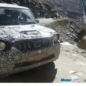 Mahindra Scorpio facelifts front pics launch