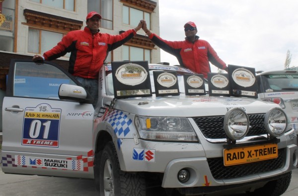 Suresh Rana of Manali and Ashwin Naik of Mangalore won the coveted crown of 15th Edition of Maruti Suzuki Raid-de-Hiimalaya X-Treme 4X4 category