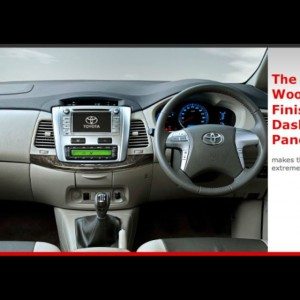 Toyota Innova facelift price pics wood finish armrest panel