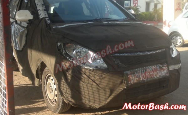 Upcoming 2014 Tata Vista facelift spotted testing. Base model to come sans projector headlamps